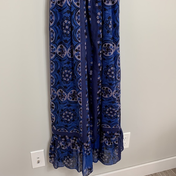 Rebecca Taylor Maxi Dress Blue Size 6 - Picture 3 of 14